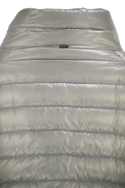 Herno Sofia Padded Funnel-neck Jacket In Gray