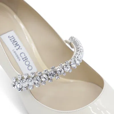 Jimmy Choo With Heel Linen In Neutral