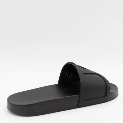Valentino Garavani Viva Superstar Rubber Slippers Flat Sole In Black