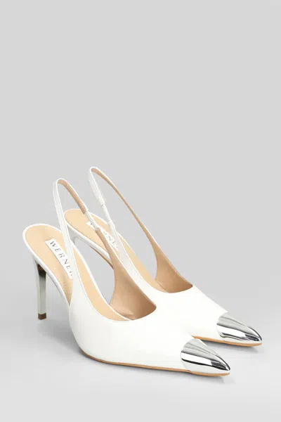 Werner Toe-cap Stiletto Pumps In White