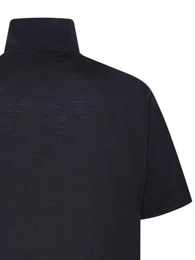 Low Brand Turtleneck Short-sleeve Sweater In Blue