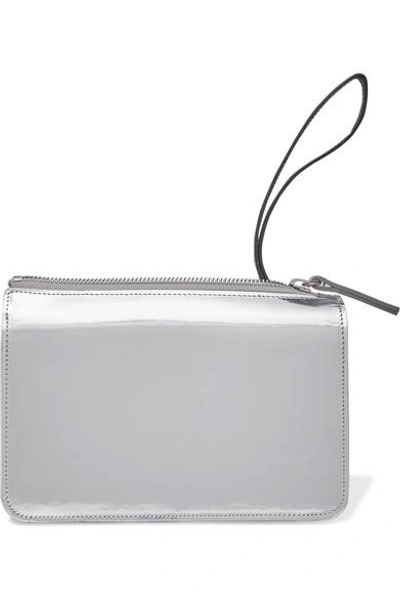 Shop Maison Margiela Metallic Leather Clutch