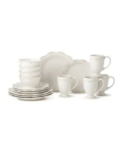 Certified International Heritage Scroll 16-pc. Stoneware Dinnerware Set In White