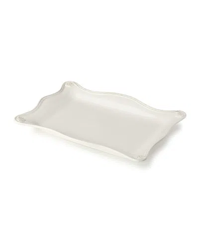 Certified International Heritage Scroll Rectangular Platter In White