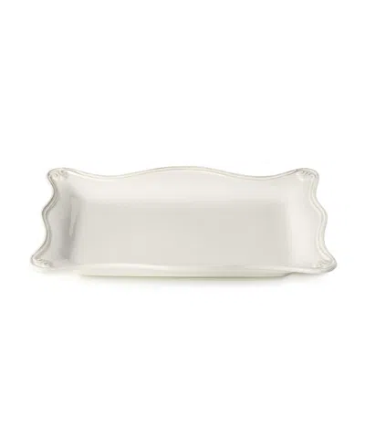 Certified International Heritage Scroll Rectangular Platter In White