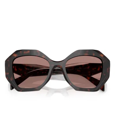 Prada 53mm Gradient Irregular Sunglasses