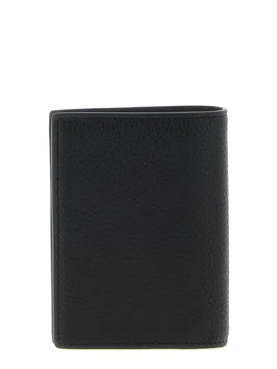 Saint Laurent Mini Cassandre Card Holder In Gray
