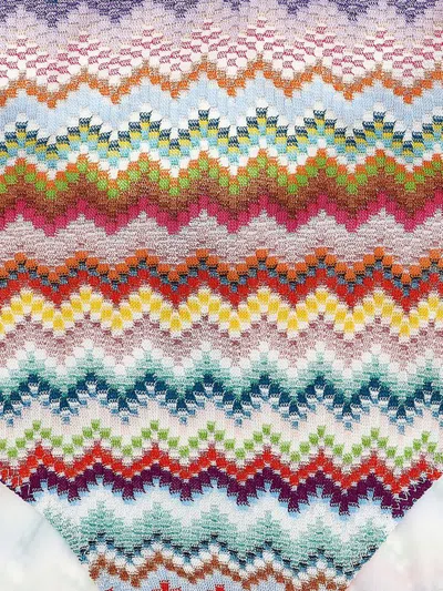 Missoni One Piece Swimsuit Zigzag Pattern Straps In Multi