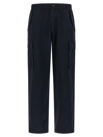 Burberry Cyrus Cargo Trousers Multiple Pocket Design In Blue