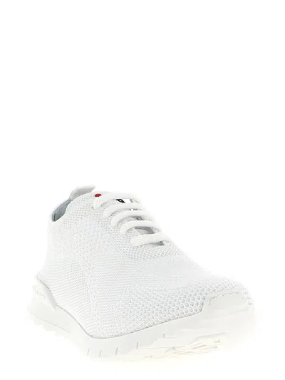 Kiton Knit Upper Sneakers Featuring Pull Tab In White