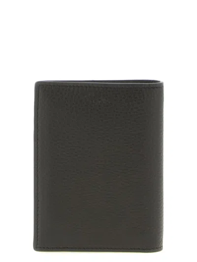 Saint Laurent 'tiny Cassandre' Card Holder In Blue