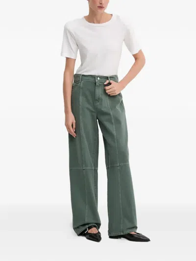 Stine Goya Panelled-design Jeans In Green