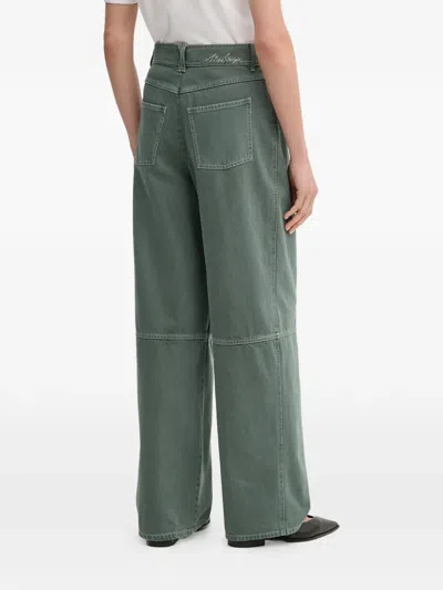 Stine Goya Panelled-design Jeans In Green