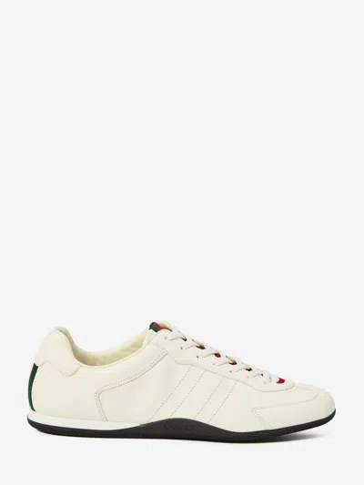 Gucci Low-cut Unlined Sneakers With Web Tongue In Animal Print