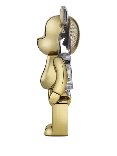 Bearbrick Audio Chrome Gold Edition Metallic Ear Speaker In Gold
