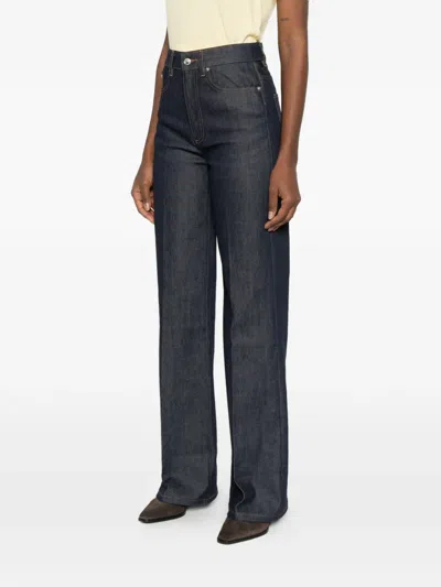 Apc Contrast-stitch Jeans In Blue