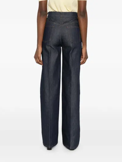 Apc Contrast-stitch Jeans In Blue