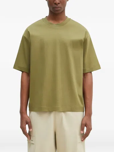 Pangaia Womens Highland Green Dna Oversized-fit Cotton-jersey T-shirt Xl