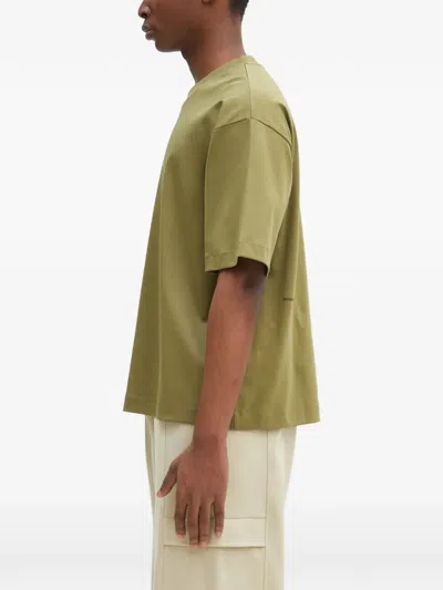 Pangaia Womens Highland Green Dna Oversized-fit Cotton-jersey T-shirt Xl