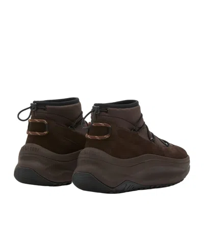 Moon Boot Lace-up Platform Hi-tops Sneakers In Brown
