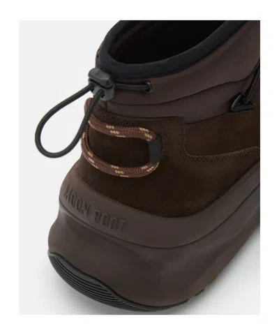 Moon Boot Lace-up Platform Hi-tops Sneakers In Brown