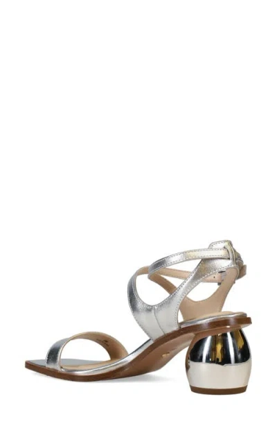Pelle Moda Laika Ankle Strap Sandal In Silver