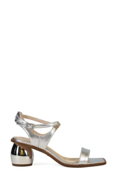 Pelle Moda Laika Ankle Strap Sandal In Silver