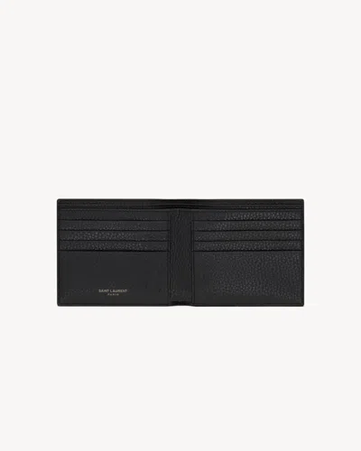Saint Laurent Single-fold Wallet In Brown