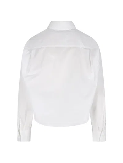 Aspesi Shirt Style Top Collared Neck Long Sleeves In White