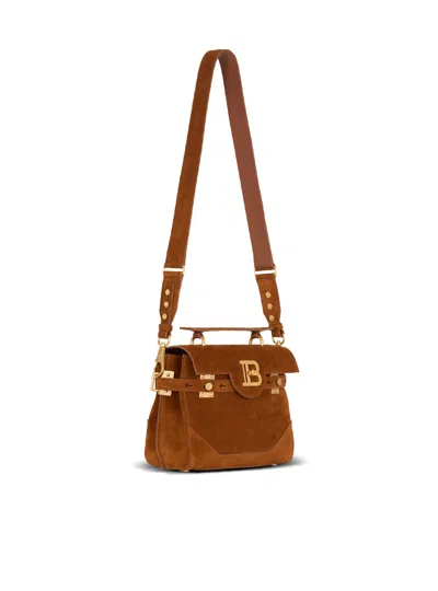 Balmain Medium Handle Bag Adjustable Strap Hardware In Brown
