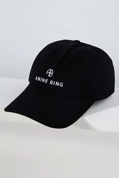 Anine Bing Jeremy Baseball Logo Detail Hat In Black