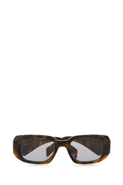 Prada Printed Acetate Sunglasses In Brown