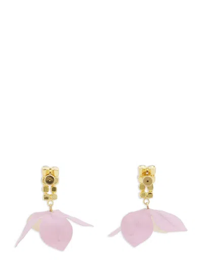 Marni Rhinestone Flower-pendant Earrings In Multi