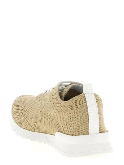 Kiton Beige Lace Up Sneakers In Neutral
