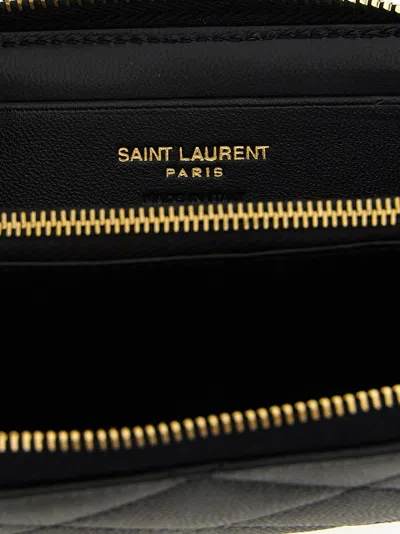 Saint Laurent Cassandre Quilted Purse In Black