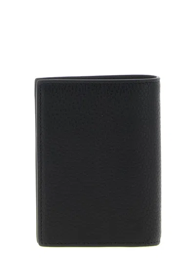Saint Laurent Mini Cassandre Card Holder In Gray