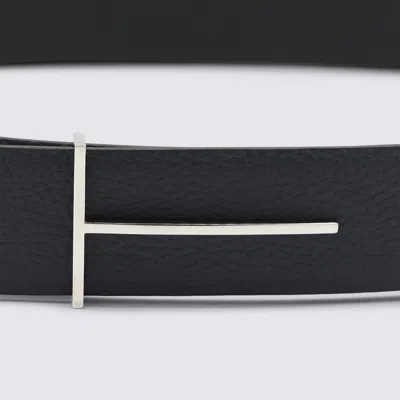 Tom Ford Reversible T Icon Belt In Blue
