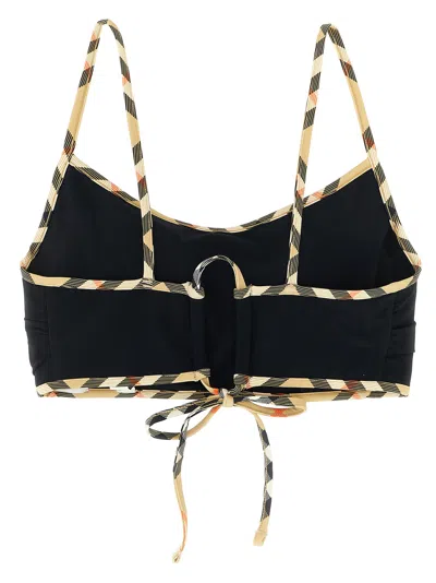 Burberry Starla Bikini Top Patterned Trim Design In Black