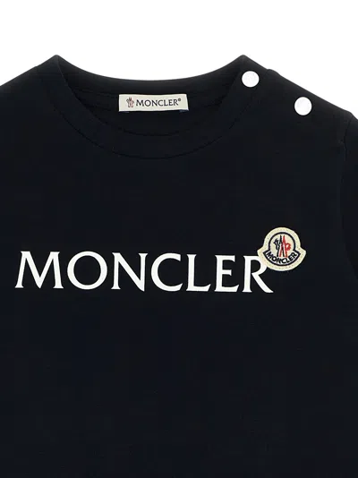 Moncler Stretch Jersey T-shirt Kids In Black