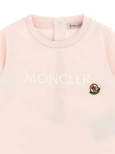 Moncler Logo Jumpsuit In Pink