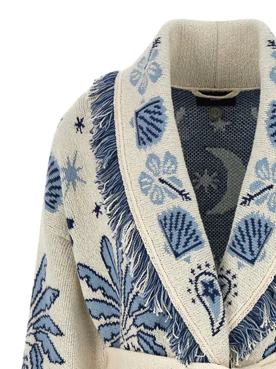 Alanui Echoes Of The Island Wool And Cotton Cardigan In Multi