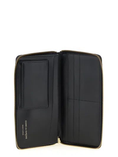 Comme Des Garçons Polka Dots Printed Wallet In Black