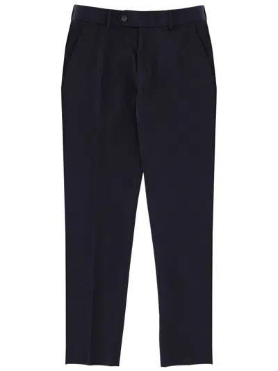 Hugo Boss Tailored Trousers Belt Loops And Pockets In Blue