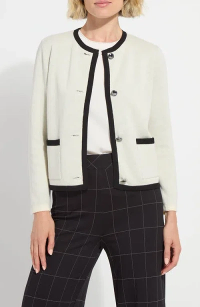 Lyssé Amal Sweater Jacket In Chalk In White