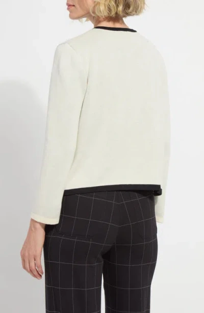 Lyssé Amal Sweater Jacket In Chalk In White