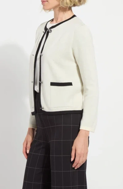 Lyssé Amal Sweater Jacket In Chalk In White