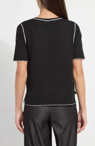 Lyssé Lysse Odessa Reversible Short Sleeve Sweater In Black