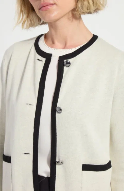 Lyssé Amal Sweater Jacket In Chalk In White