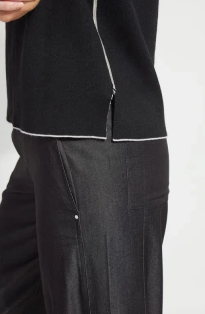 Lyssé Lysse Odessa Reversible Short Sleeve Sweater In Black