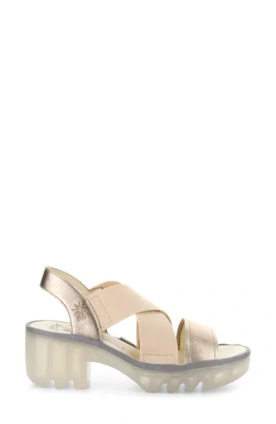 Fly London Taji Platform Slingback Sandal In Multi